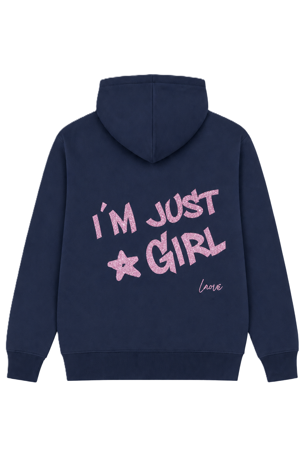 LAOVE Hoodie  I'm just a girl - Azul Marino