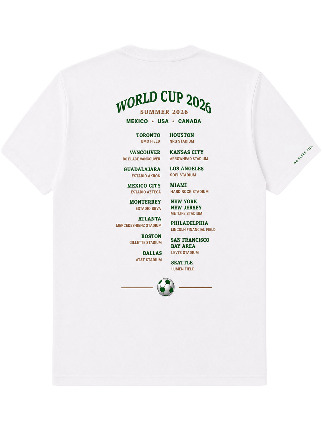 LAOVE Playera Unisex Blanca - World Cup 2026