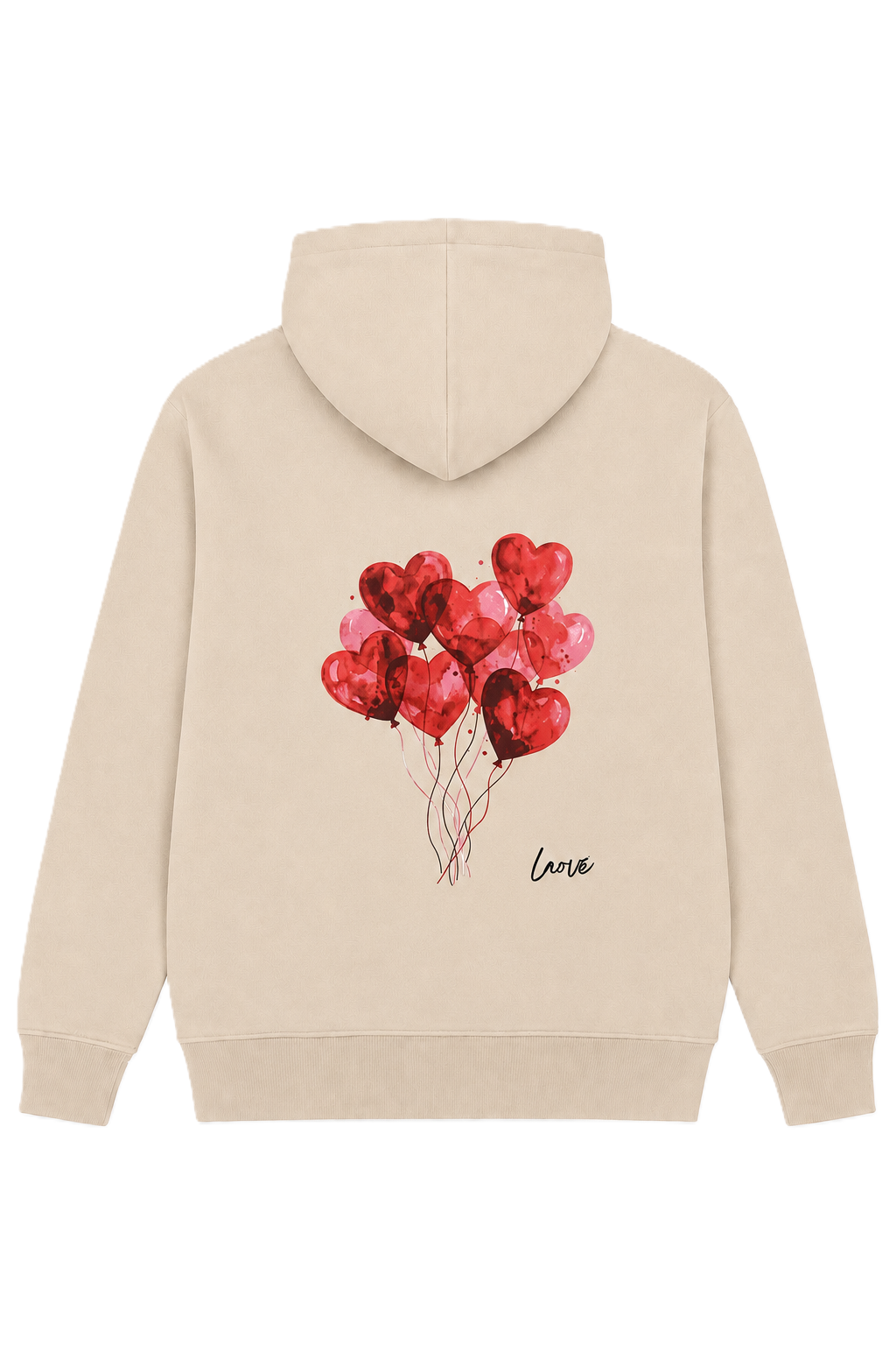 LAOVE Hoodie Heart Balloons - Beige